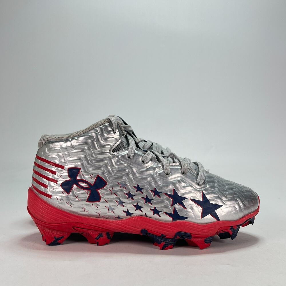Under Armour Spotlight Franchise Jr. RM Metallic Silver 3028226-099 Youth Sz 2Y